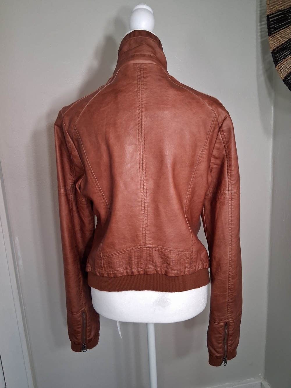 Maurices Rust Brown Faux Leather Moto Jacket - Picture 4 of 6